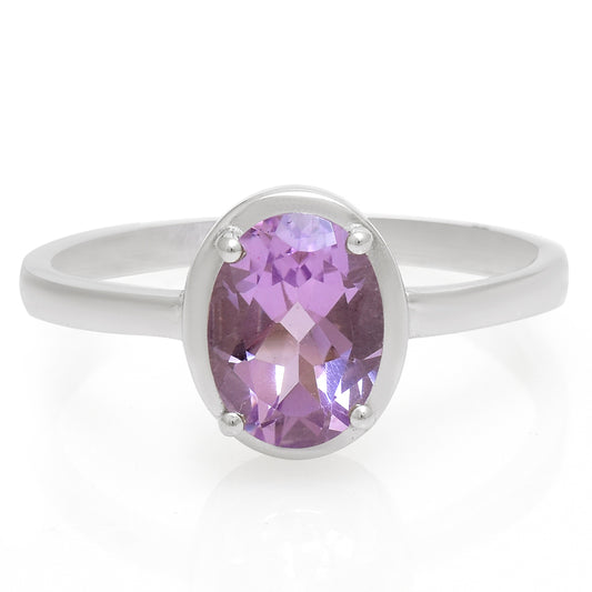 Inel din Argint 925 ( 1.69 grame ) cu Ametist Brazilian 1.14 Carate