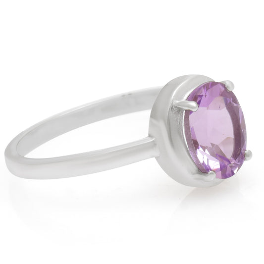 Inel din Argint 925 ( 1.69 grame ) cu Ametist Brazilian 1.14 Carate