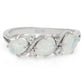Inel din Argint 925 ( 1.96 grame ) cu Piatra Lunii Curcubeu și Topaz Alb 1.34 Carate