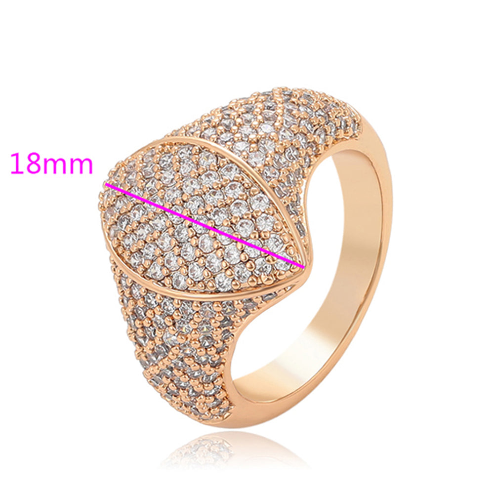 Inel din Aliaj Placat cu Aur cu Cristal Alb Emporia®