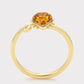 Inel din Aliaj Placat cu Aur cu Cristal Galben Emporia®