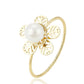 Inel din Aliaj Placat cu Aur cu Perlă de cristal