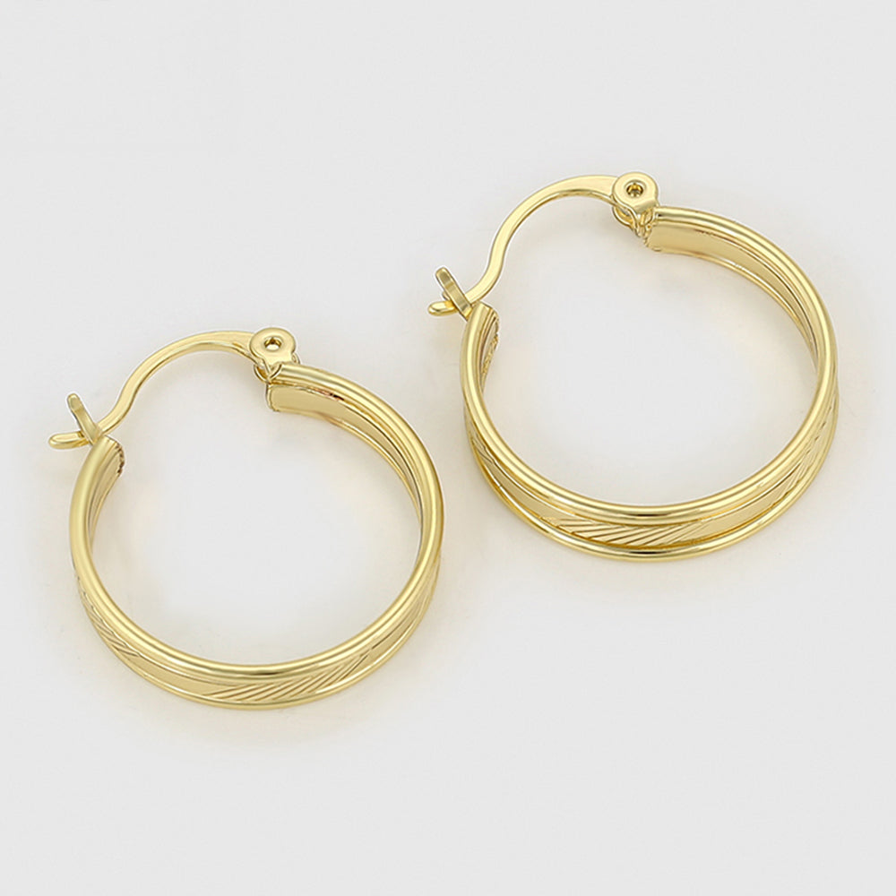 Cercei din Aliaj Placat cu Aur