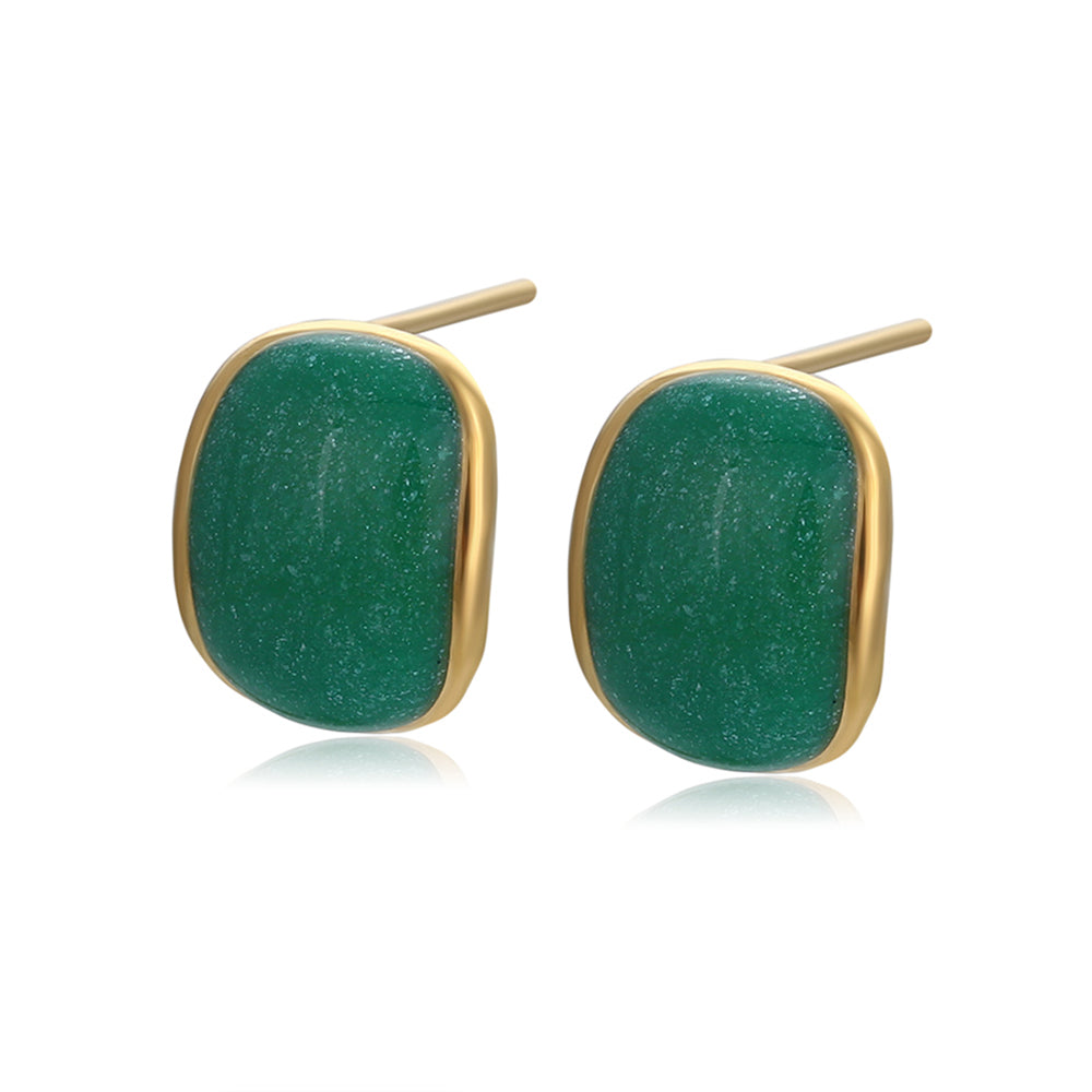 Cercei din Aliaj Placat cu Aur cu Cristal Verde Emporia® 1 