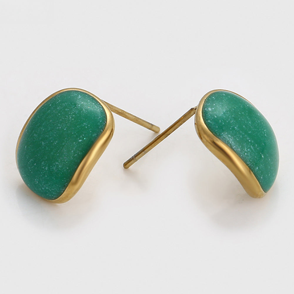 Cercei din Aliaj Placat cu Aur cu Cristal Verde Emporia® 7 