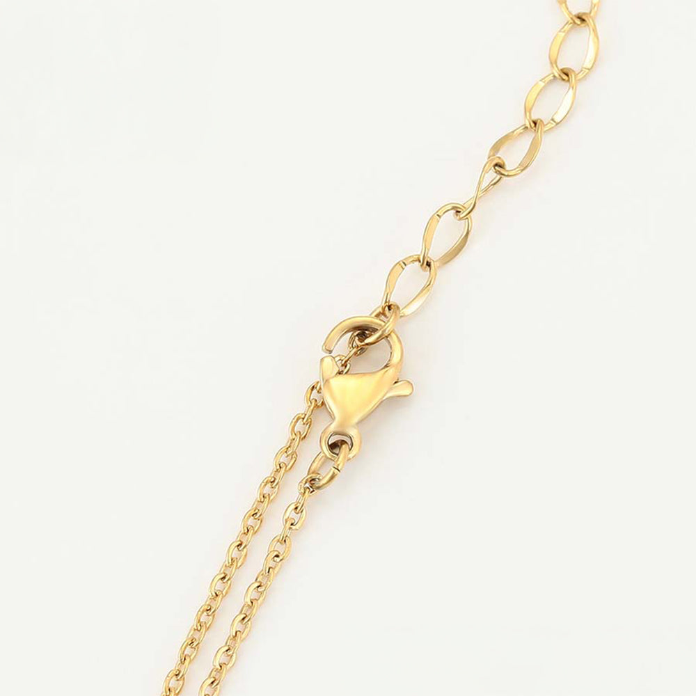 Colier din Aliaj Placat cu Aur cu Cristal Roz Emporia®