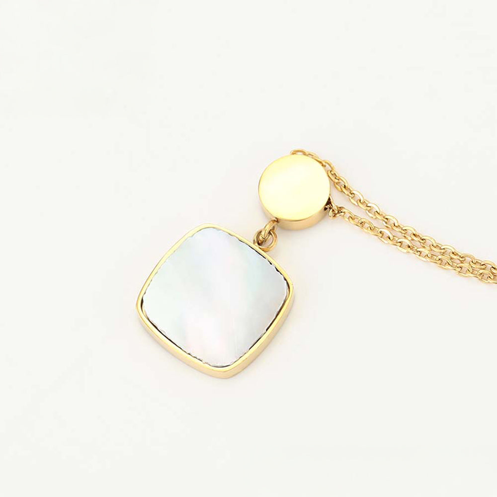 Colier din Aliaj Placat cu Aur cu Cristal Roz Emporia® 7 