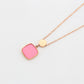 Colier din Aliaj Placat cu Aur cu Cristal Roz Emporia®