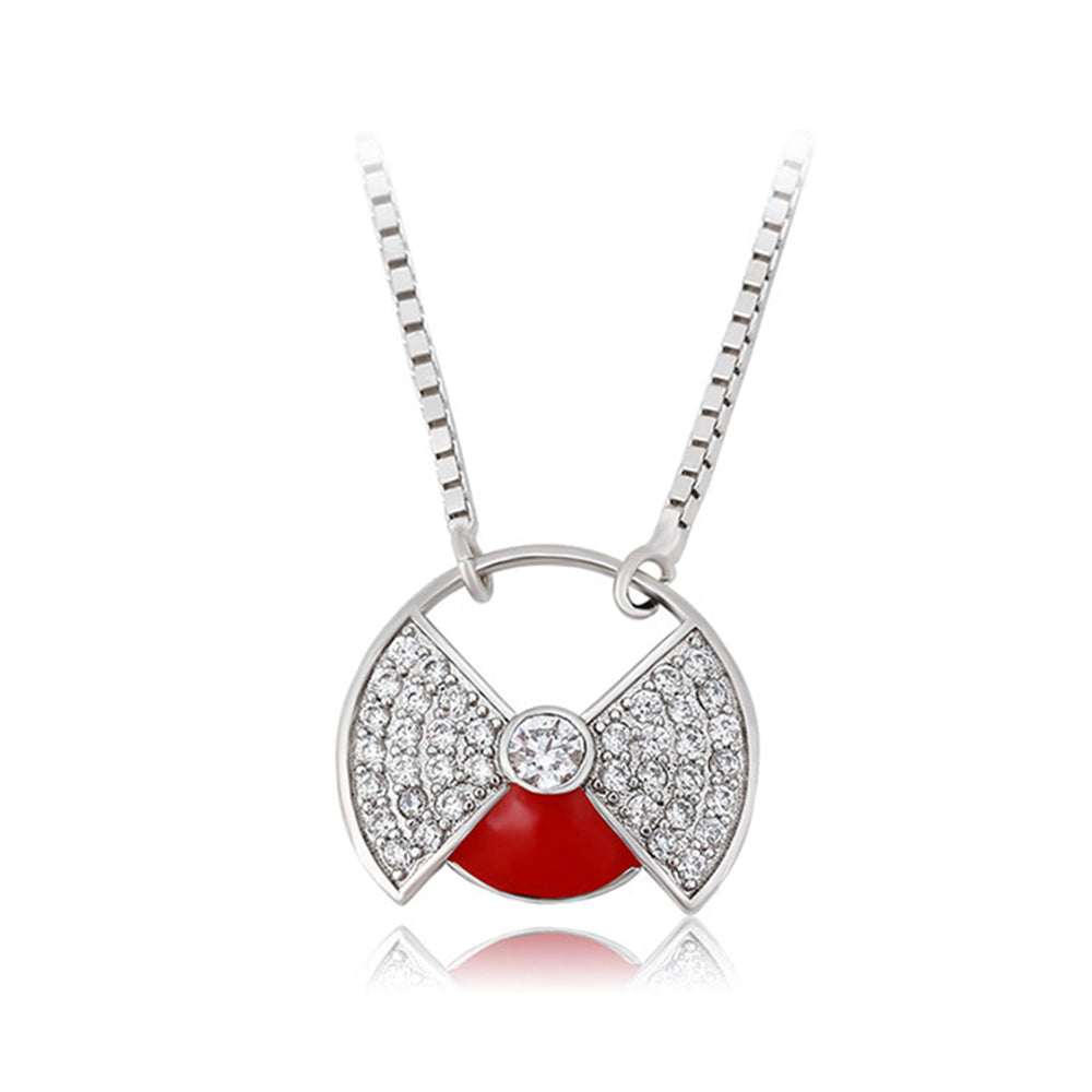 Colier din Aliaj Placat cu Aur cu Cristal Roșu Emporia® 1 