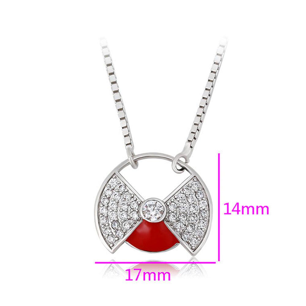 Colier din Aliaj Placat cu Aur cu Cristal Roșu Emporia®