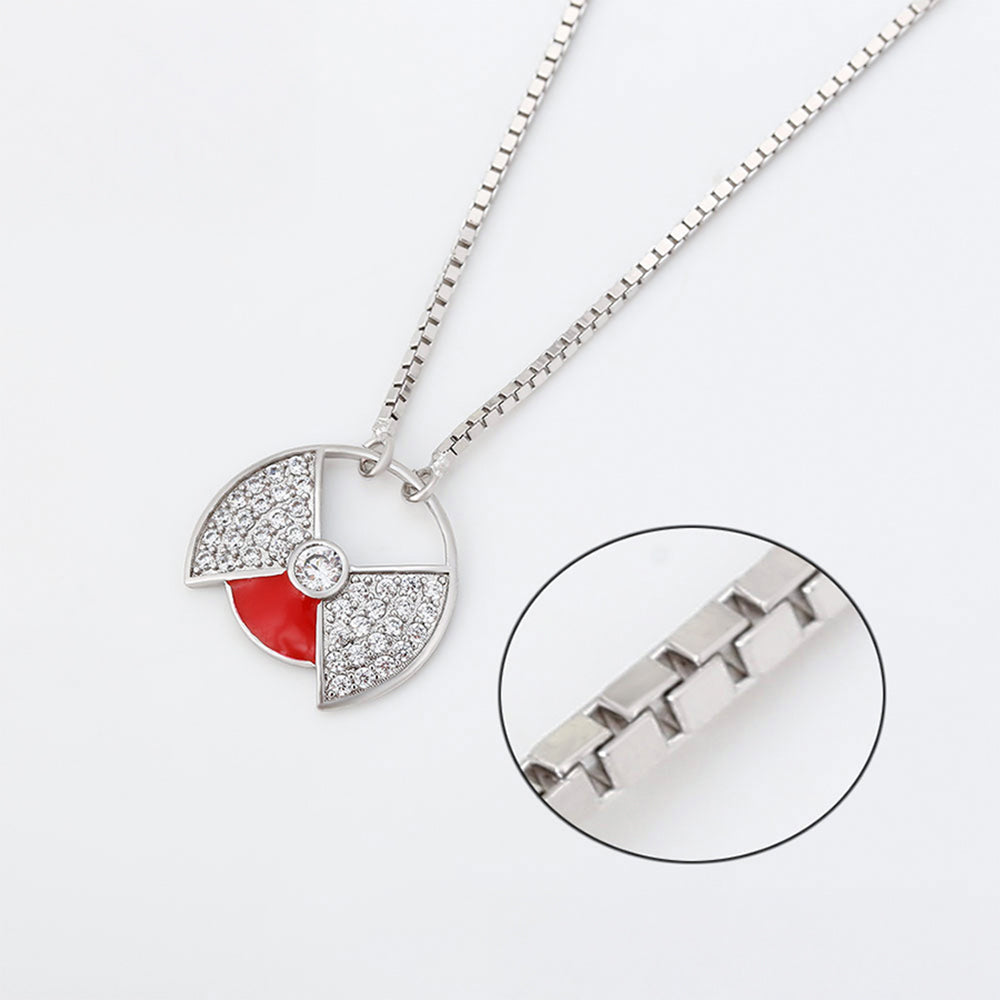 Colier din Aliaj Placat cu Aur cu Cristal Roșu Emporia® 4 