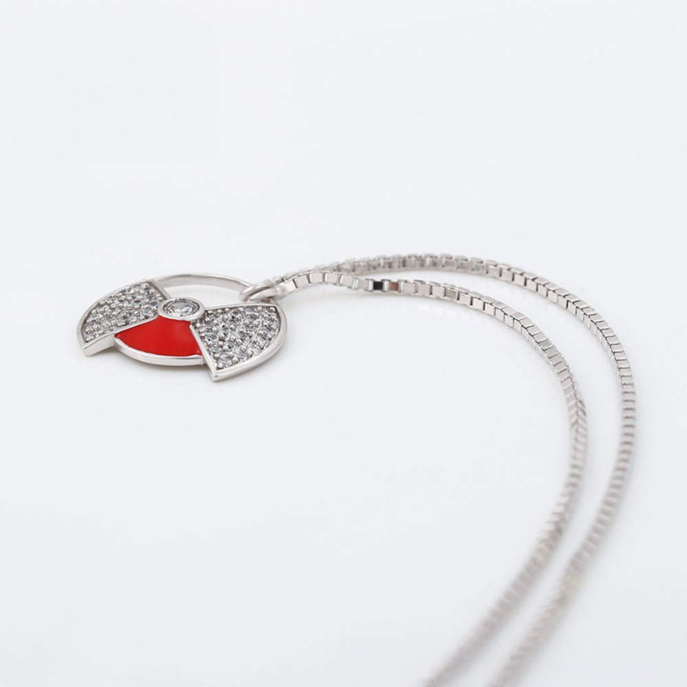 Colier din Aliaj Placat cu Aur cu Cristal Roșu Emporia®