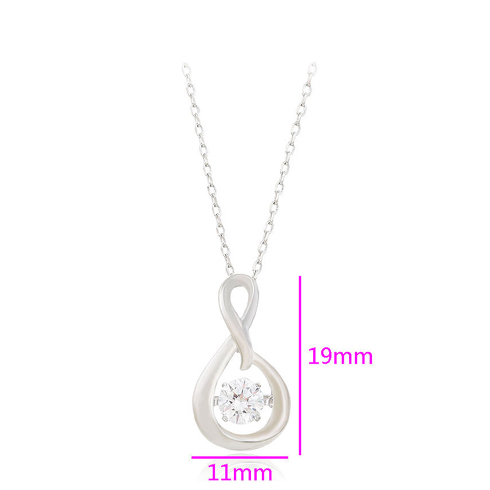 Colier din Aliaj Placat cu Aur cu Cristal Alb Emporia® ( Colier+Pandantiv ) 2 