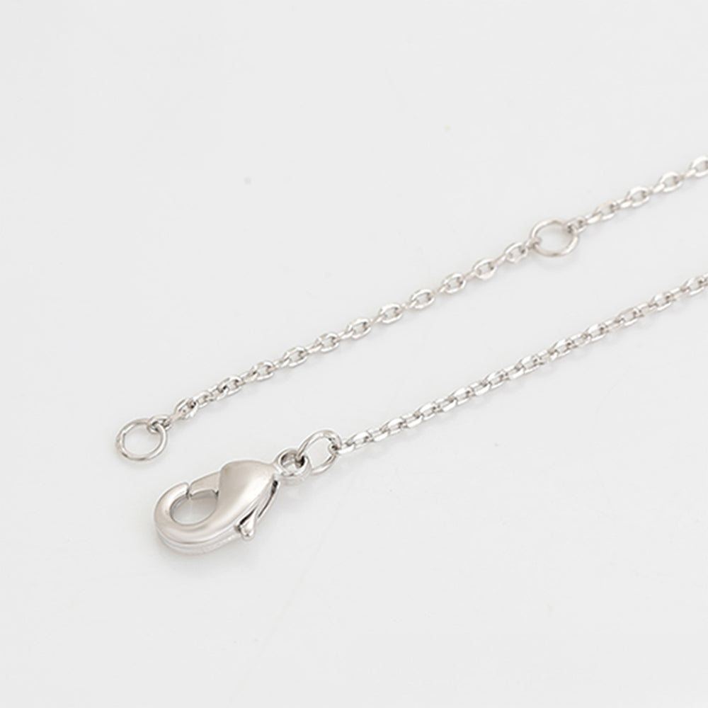 Colier din Aliaj Placat cu Aur cu Cristal Alb Emporia® ( Colier+Pandantiv )