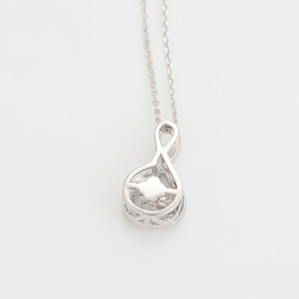 Colier din Aliaj Placat cu Aur cu Cristal Alb Emporia® ( Colier+Pandantiv )