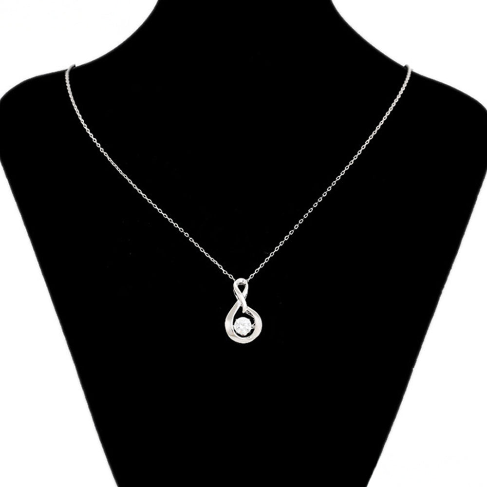 Colier din Aliaj Placat cu Aur cu Cristal Alb Emporia® ( Colier+Pandantiv ) 8 