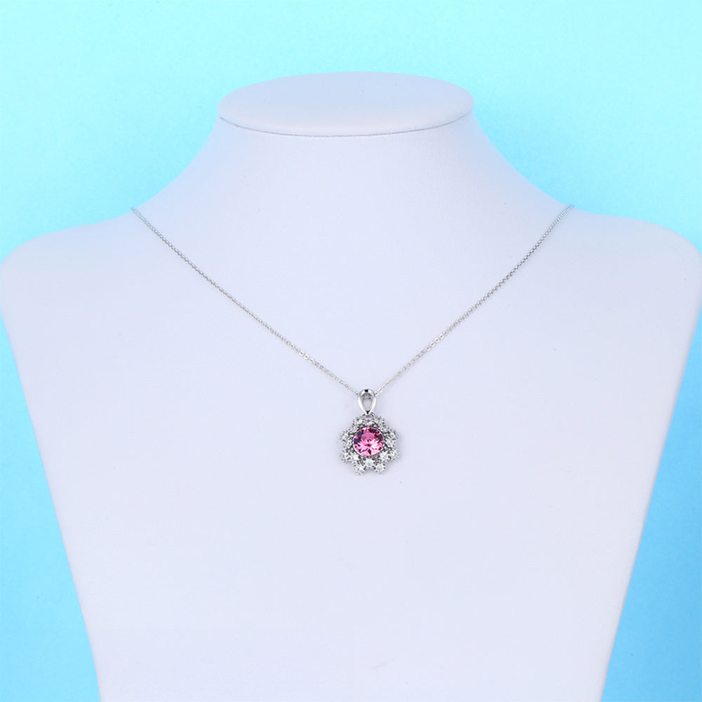 Colier din Aliaj Placat cu Aur cu Cristal Violet Emporia®