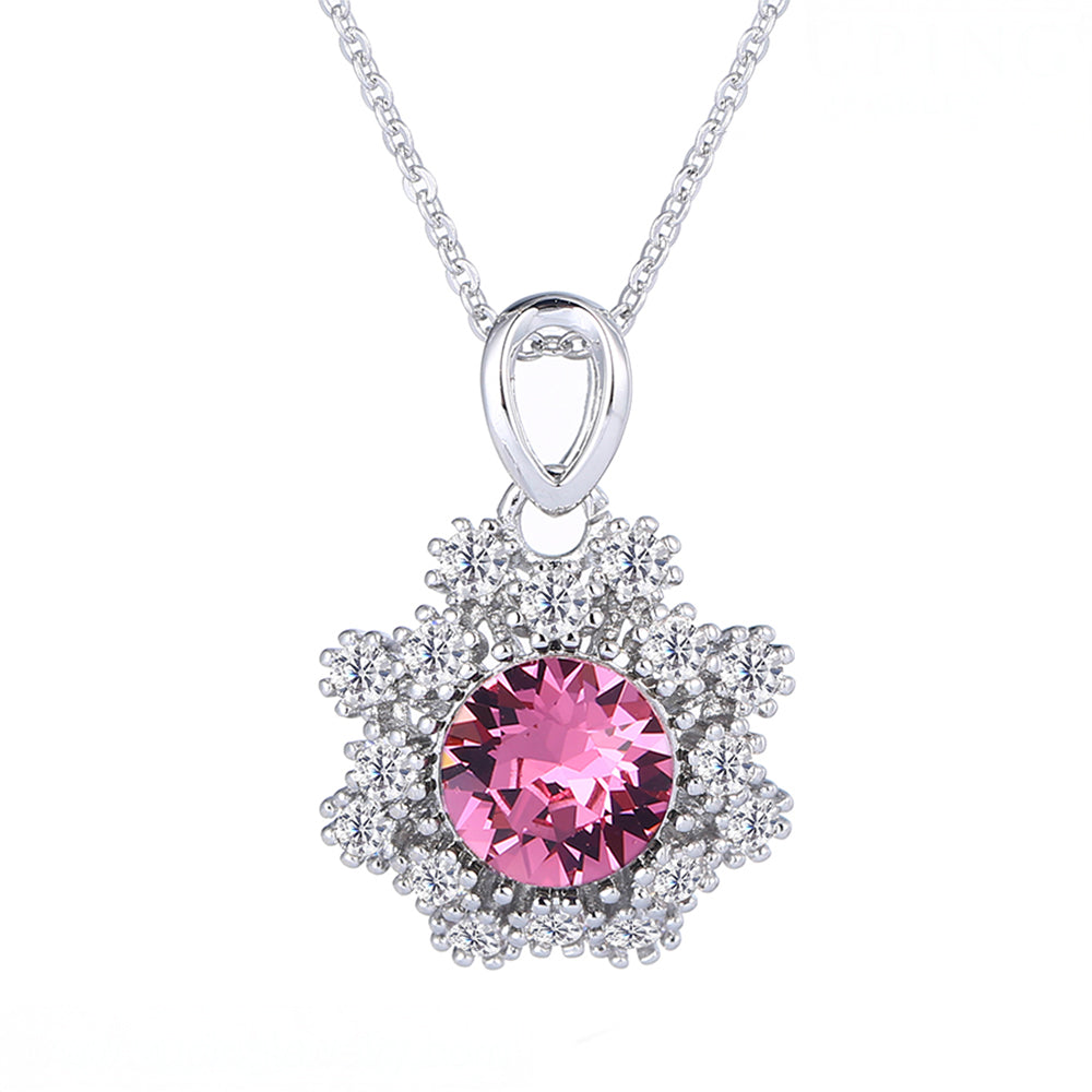 Colier din Aliaj Placat cu Aur cu Cristal Violet Emporia®