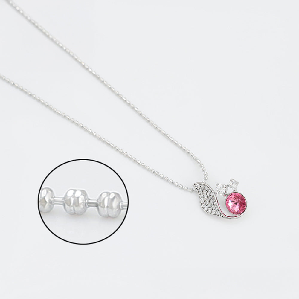 Colier din Aliaj Placat cu Aur cu Cristal Roz Emporia®