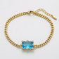Brățară din Aliaj Placat cu Aur cu Cristal Albastru Emporia®