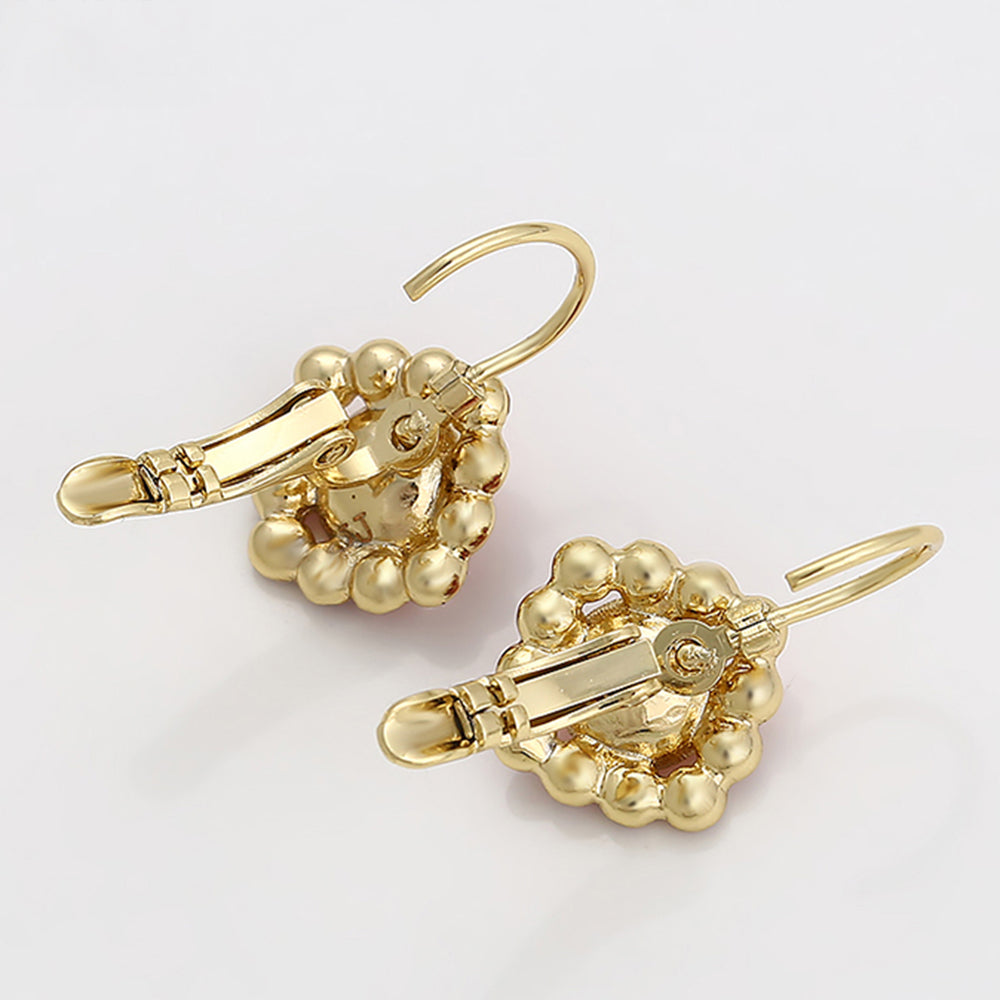 Cercei din Aliaj Placat cu Aur cu Cristal Roșu Emporia®