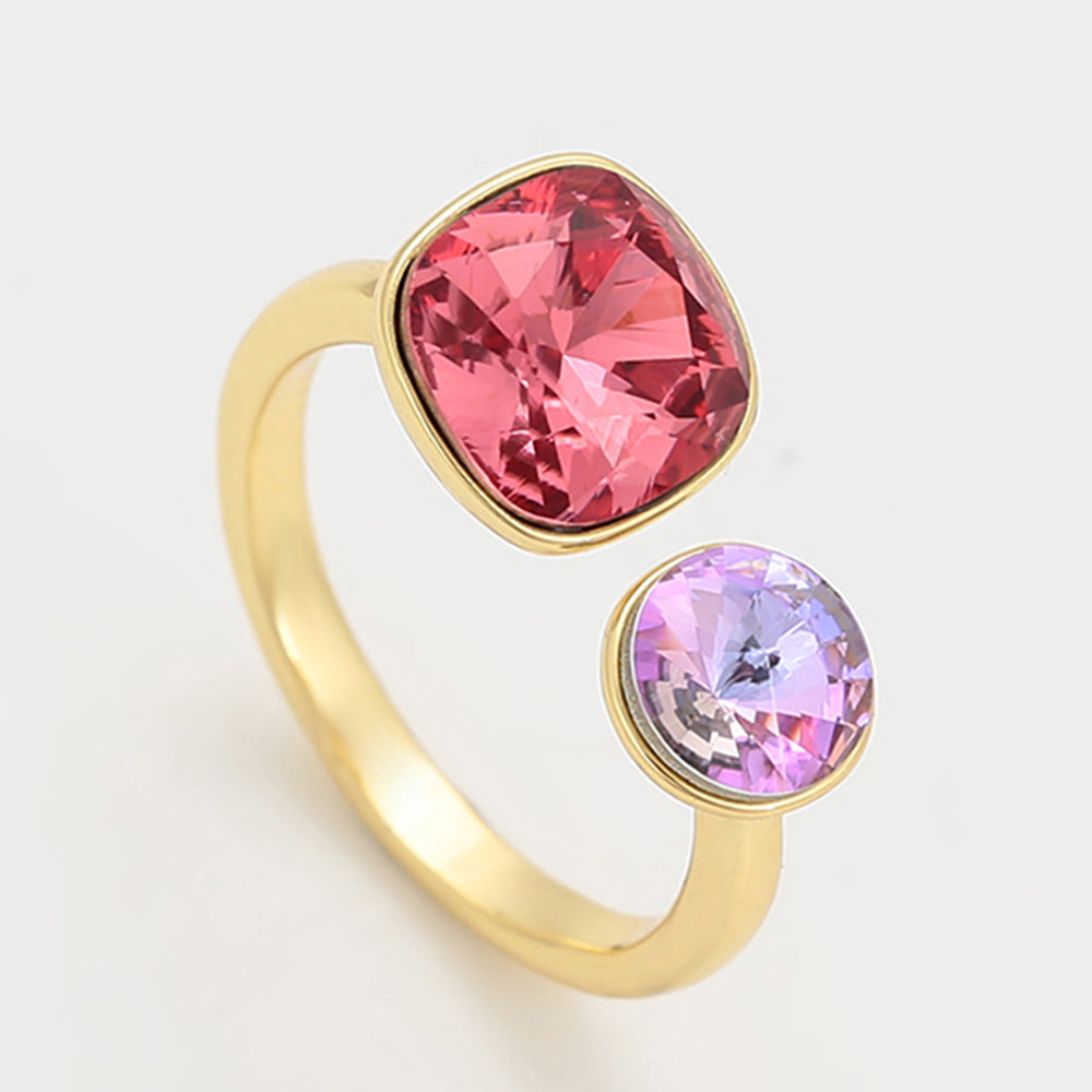 Inel din Aliaj Placat cu Aur cu Cristal Roz Emporia®