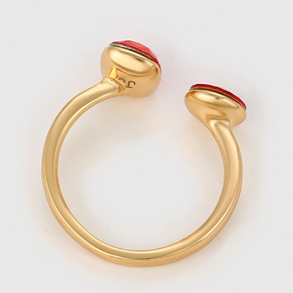 Inel din Aliaj Placat cu Aur cu Cristal Roșu Emporia® 6 