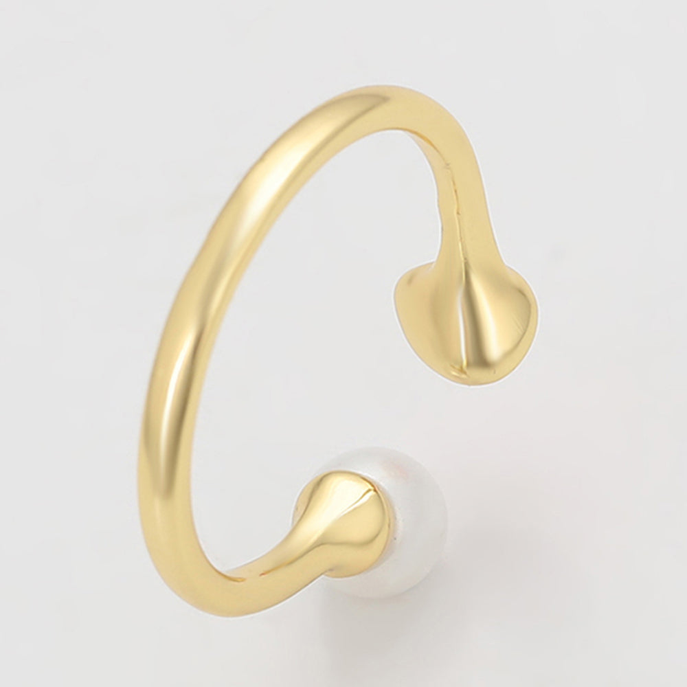 Inel din Aliaj Placat cu Aur cu Perlă de cristal și Cristal Roșu Emporia® 6 