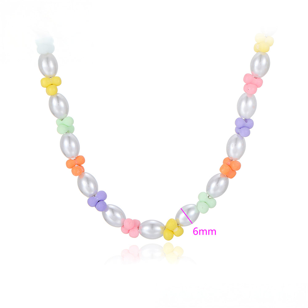 Colier din Aliaj Placat cu Aur cu Perlă de cristal 3 