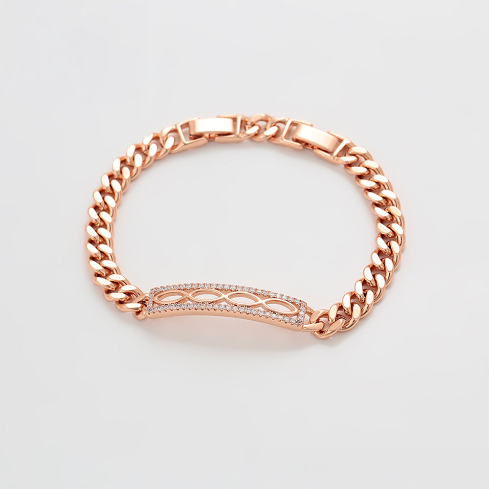 Brățară din Aliaj Placat cu Aur cu Cristal Alb Emporia® 4 