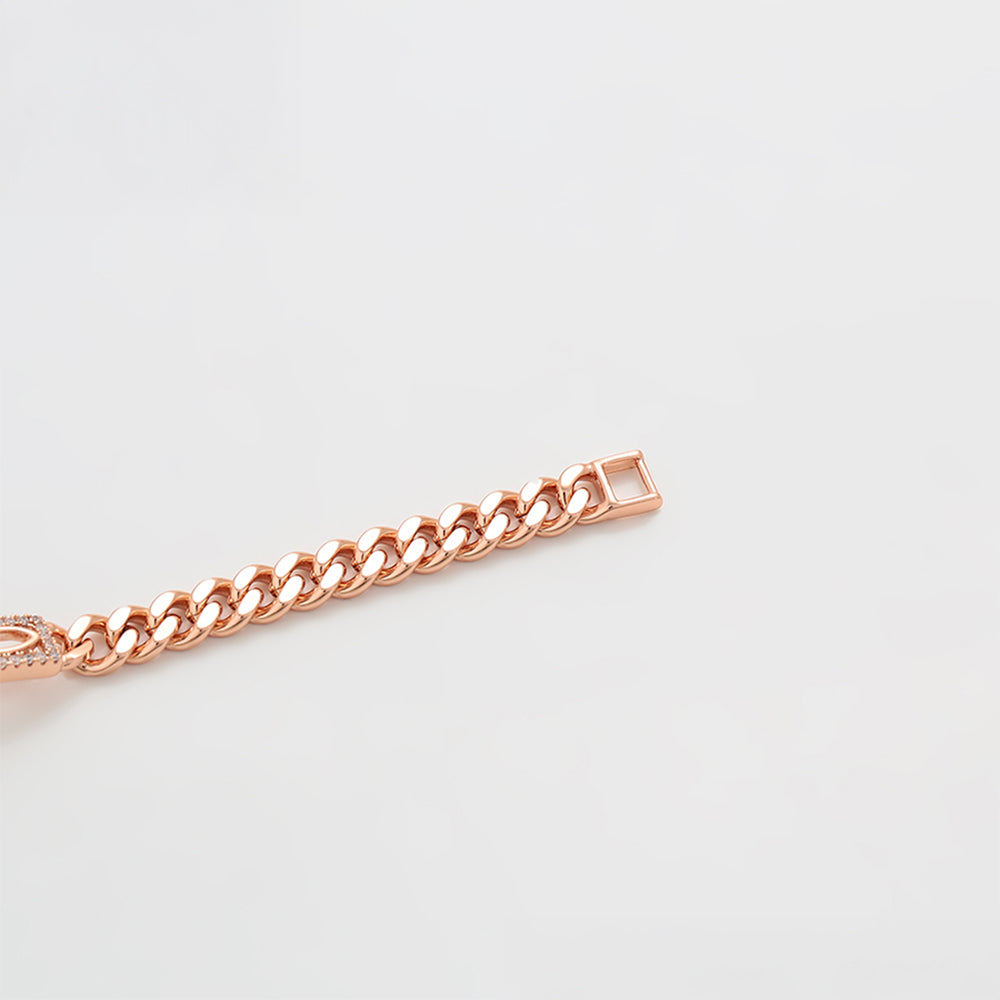 Brățară din Aliaj Placat cu Aur cu Cristal Alb Emporia® 6 