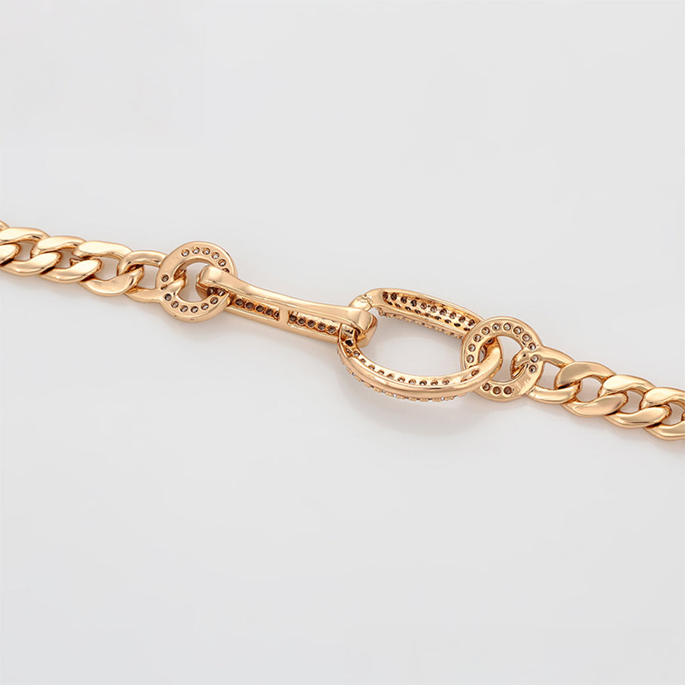 Brățară din Aliaj Placat cu Aur cu Cristal Alb Emporia® 8 