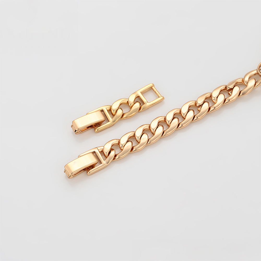 Brățară din Aliaj Placat cu Aur cu Cristal Alb Emporia® 9 