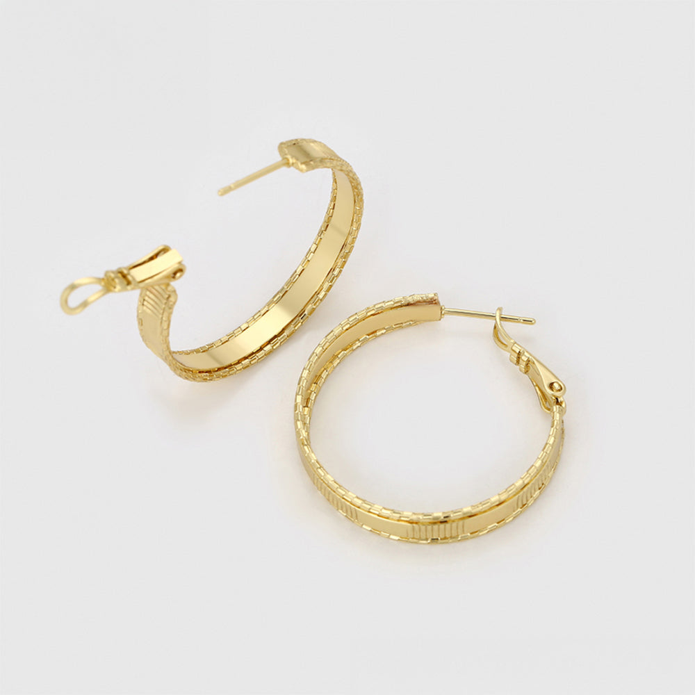 Cercei din Aliaj Placat cu Aur