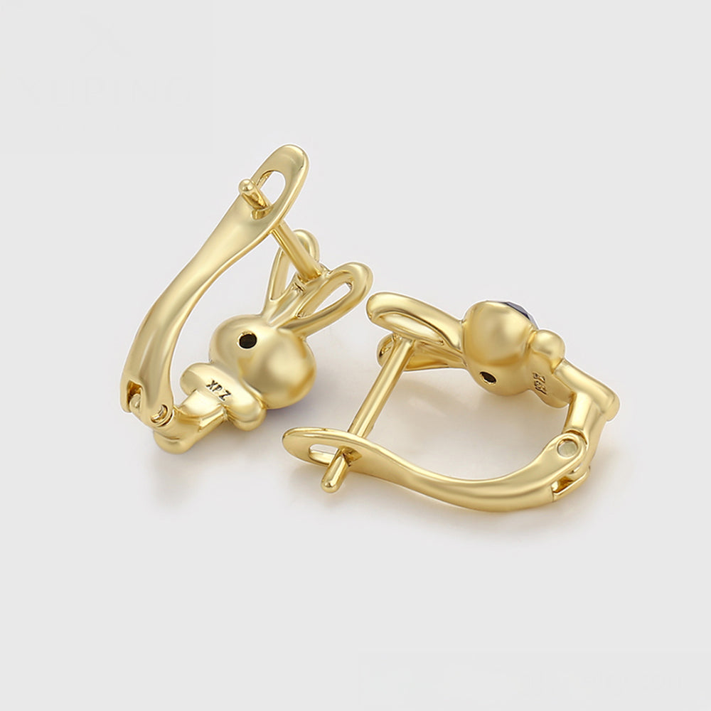 Cercei din Aliaj Placat cu Aur cu Cristal Violet Emporia® 5 