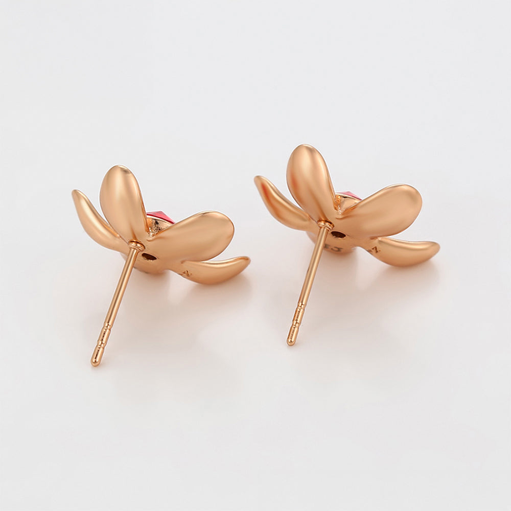 Cercei din Aliaj Placat cu Aur cu Cristal Roșu Emporia® 5 