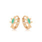 Cercei din Aliaj Placat cu Aur cu Cristal Verde Emporia®