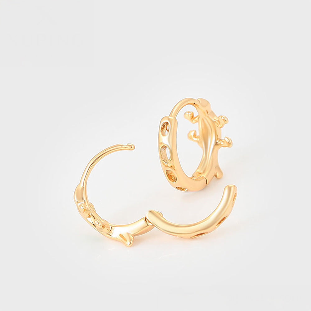 Cercei din Aliaj Placat cu Aur cu Cristal Verde Emporia® 4 