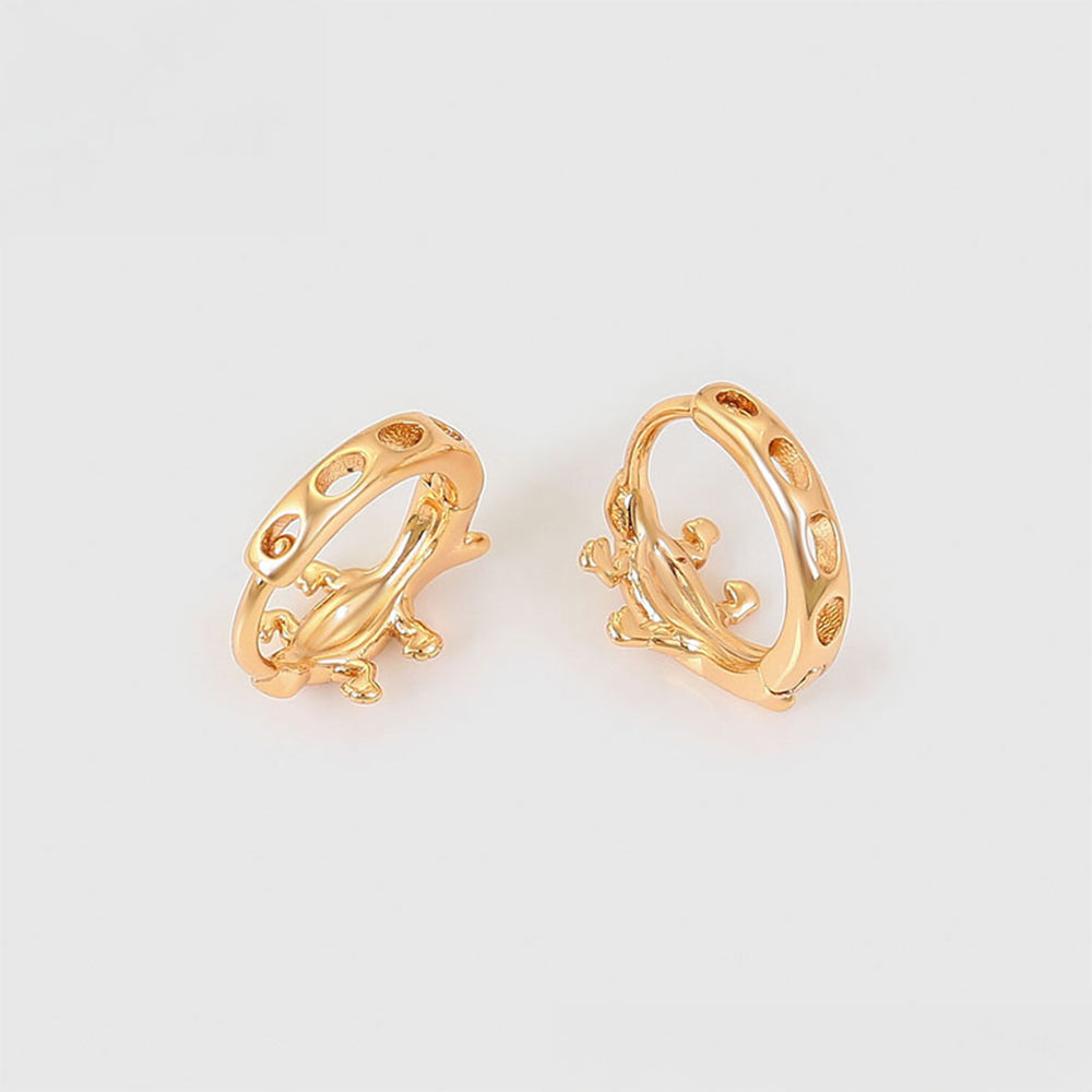 Cercei din Aliaj Placat cu Aur cu Cristal Roșu Emporia®