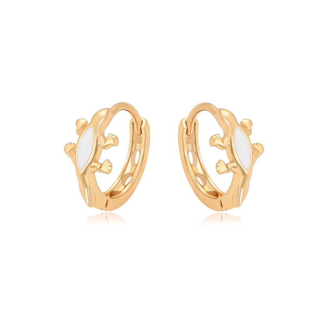 Cercei din Aliaj Placat cu Aur cu Cristal Alb Emporia® 1 