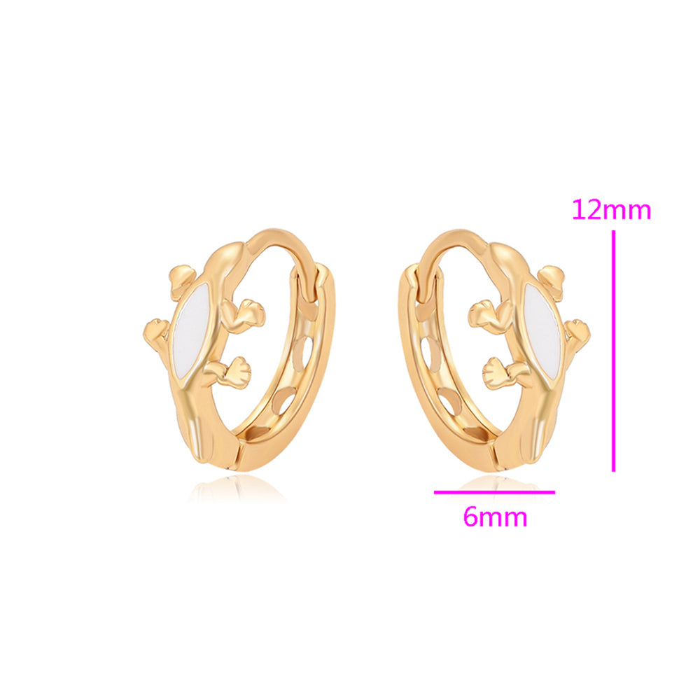 Cercei din Aliaj Placat cu Aur cu Cristal Alb Emporia®