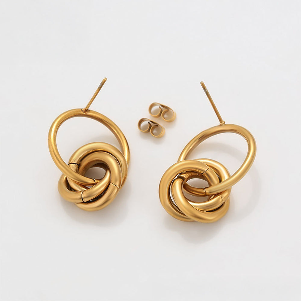 Cercei din Aliaj Placat cu Aur 4 