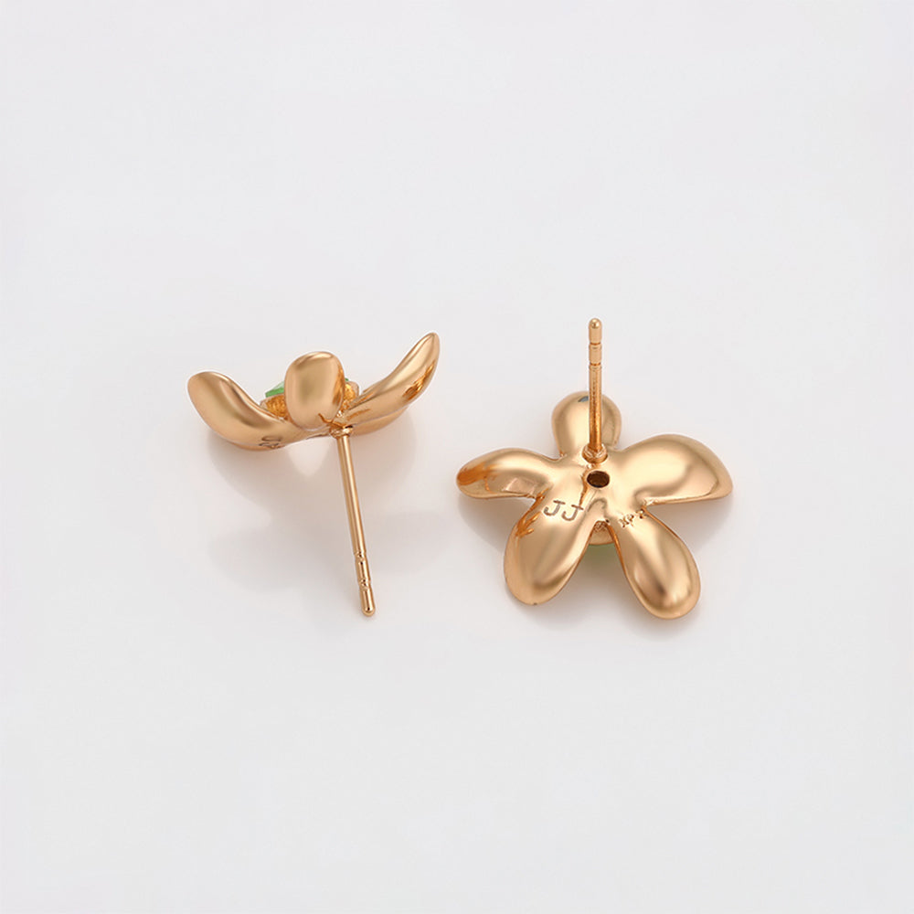 Cercei din Aliaj Placat cu Aur cu Cristal Albastru Emporia®