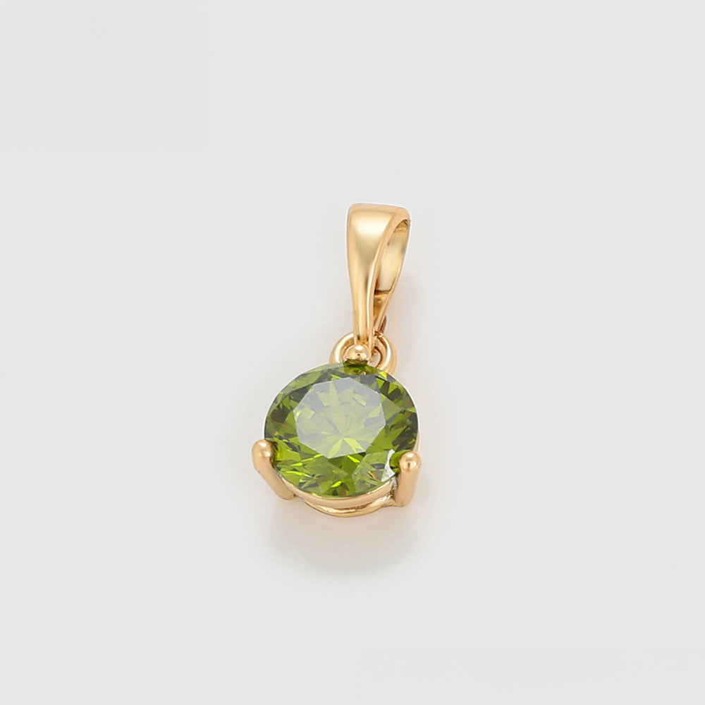Pandantiv din Aliaj Placat cu Aur cu Cristal Verde Emporia® 3 
