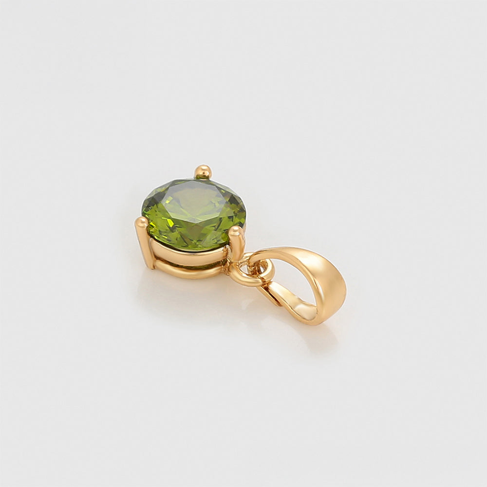 Pandantiv din Aliaj Placat cu Aur cu Cristal Verde Emporia® 5 