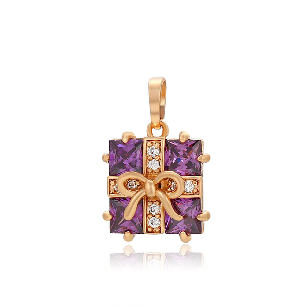 Pandantiv din Aliaj Placat cu Aur cu Cristal Violet Emporia® 1 