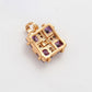 Pandantiv din Aliaj Placat cu Aur cu Cristal Violet Emporia®