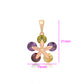 Pandantiv din Aliaj Placat cu Aur cu Cristal Verde Emporia® și Cristal Violet Emporia®