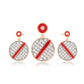Set din Aliaj Placat cu Aur cu Cristal Roșu Emporia® și Cristal Alb Emporia® ( Cercei+Pandantiv )
