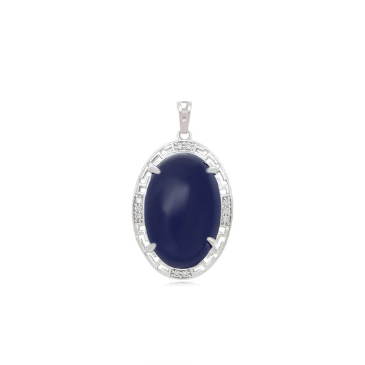 Pandantiv din Aliaj Placat cu Aur cu Cristal Albastru Emporia® și Cristal Alb Emporia®
